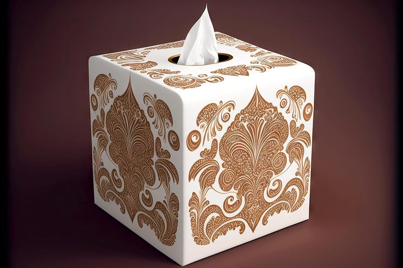 Factory Direct Craft Pack of 4 Paper Mache Tissue Box Covers - Premade Blank Cardboard Kraft Papier Mache Covers for Square Cube Facial Tissue - DIY, Paint, Decoupage, and Personalize (5" L x 5" W x 5-1/2" H) - Image 4
